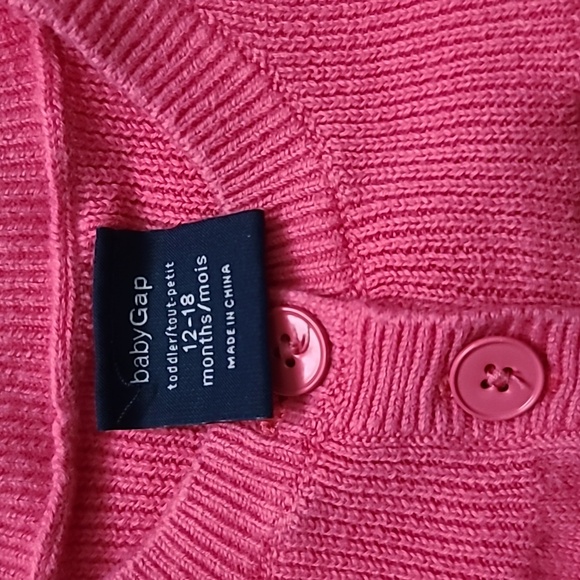 10 for $25 - baby GAP Girls 12-18m Pink Knit Shrug/ Cardigan - Picture 2 of 2